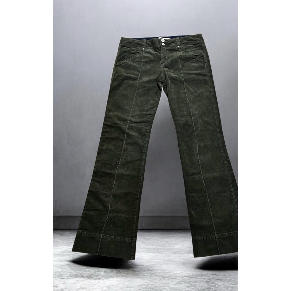 Anthropologie Daughters of The Liberation Corduroy Pants Green Flare Size 10 - Picture 2 of 6